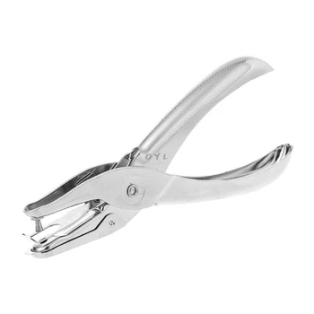 

School Office Metal Single Hole Puncher Hand Paper Punch Scrapbooking Punches 6 Pages 3mm