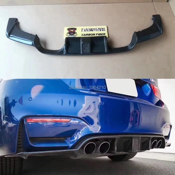 

Car Styling Carbon Fiber Rear Bumper Lip Spoiler Diffuser With Led Light for BMW 4 Series F32 F33 F36 2014 - 2018