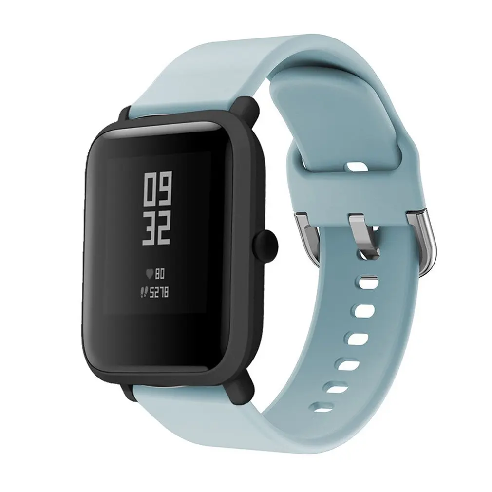 Для Huami mi Youth Edition Amazfit Bip 20 мм монохромный ремешок Vitality аксессуары для часов спортивные часы с силиконовым ремешком