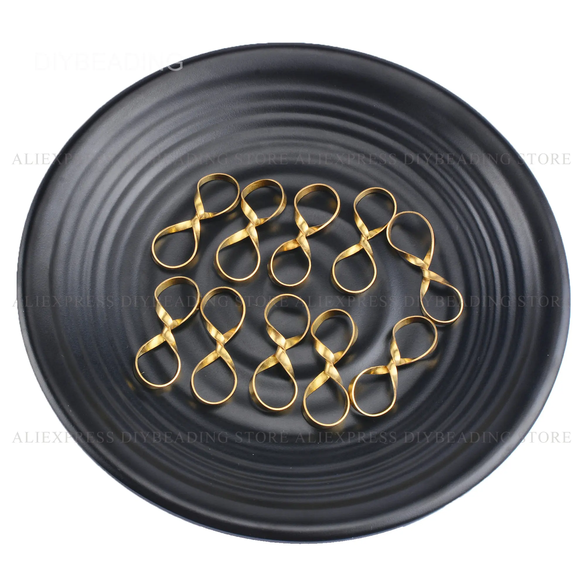 4-500 Pcs Brass Eternal Charms Connector Earring Finding Online Wholesale Infinity Link Connectors Component for Jewelry Making | Украшения