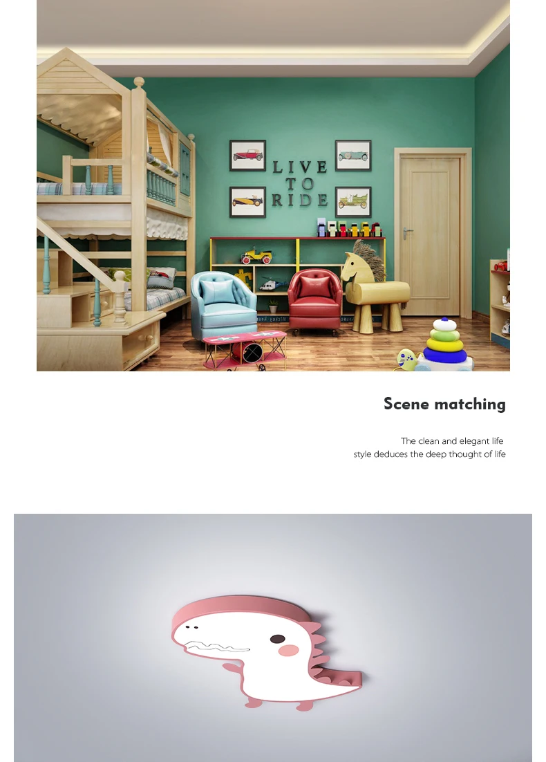 Ceiling Lights for Kids Bedroom Cartoon dinosaur Boys Girls Ceiling Lamp Modern LED Animal Ceiling Lights Lamp for children