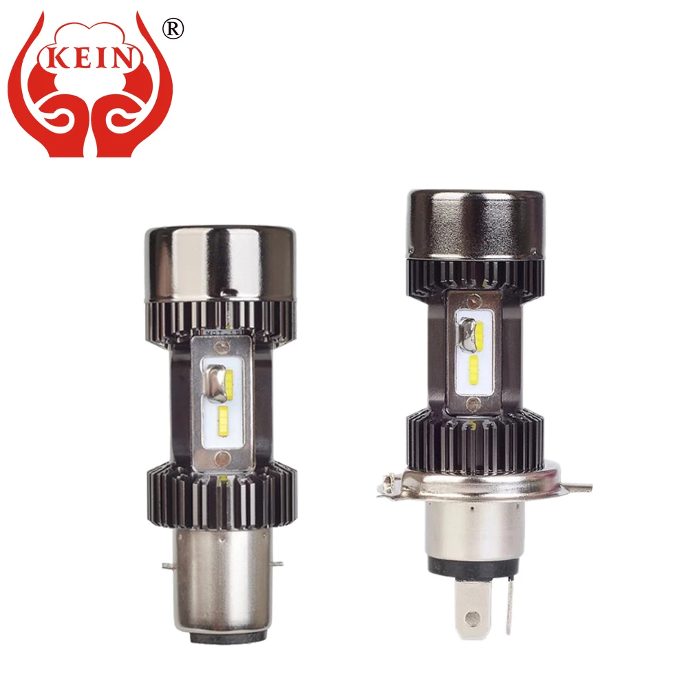 

KEIN 1pcs Fan Cooling H4 Motorcycle Led Light BA20D H6 Motobike Headlamp HS1 Led Head Lamp Highlight Bulbs Scooter Accessories