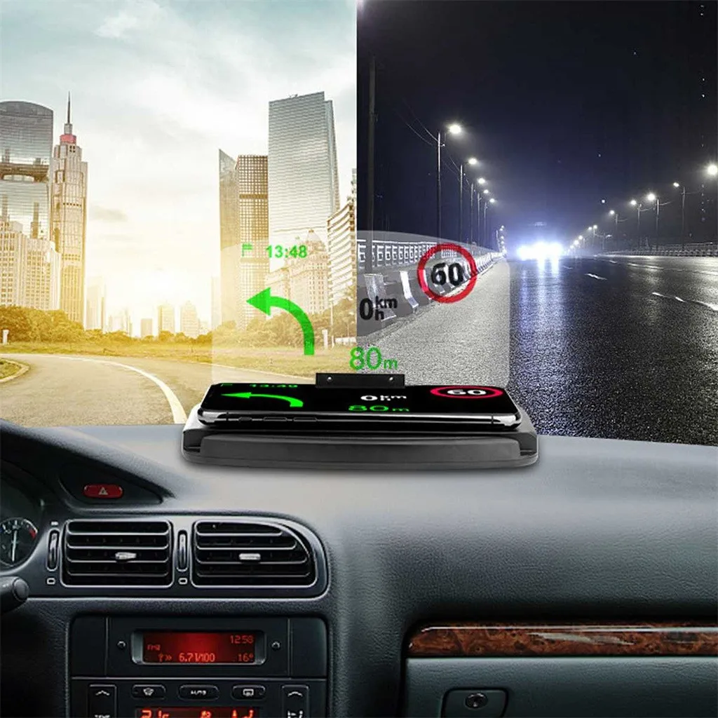 Универсальный автомобильный HUD Дисплей проектор телефон Навигация держатель смартфона gps HUD Дисплей держатель телефона gps проектор