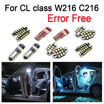 

White LED plate bulb + LED interior dome mirror light Kit For Mercedes Benz CL class W216 C216 CL550 CL600 CL63 CL65 AMG (07-14)