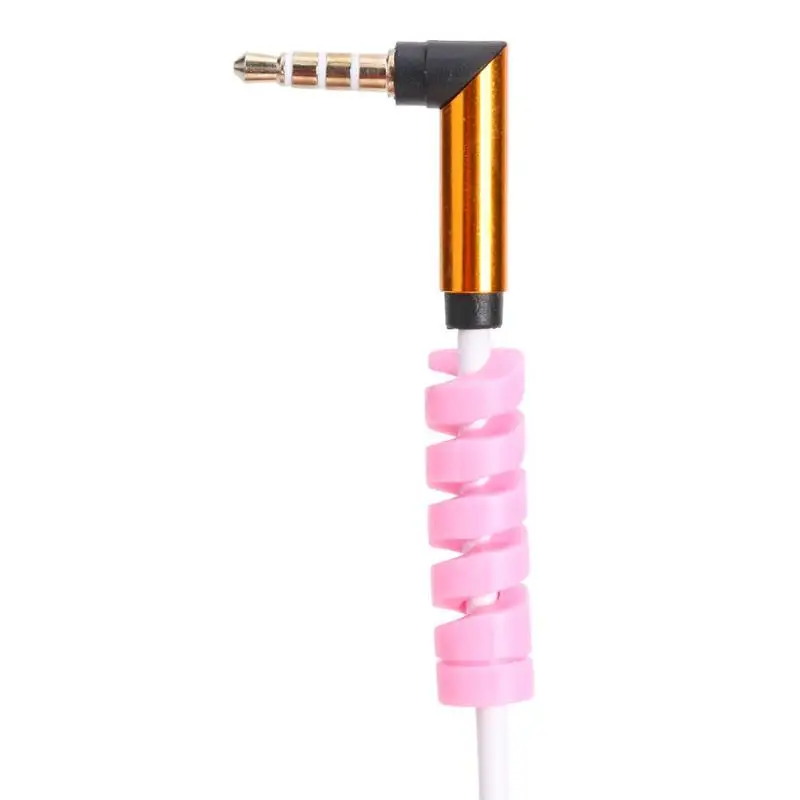 4 шт спиральный usb-кабель для передачи данных защитные чехлы силиконовые чехлы для зарядки