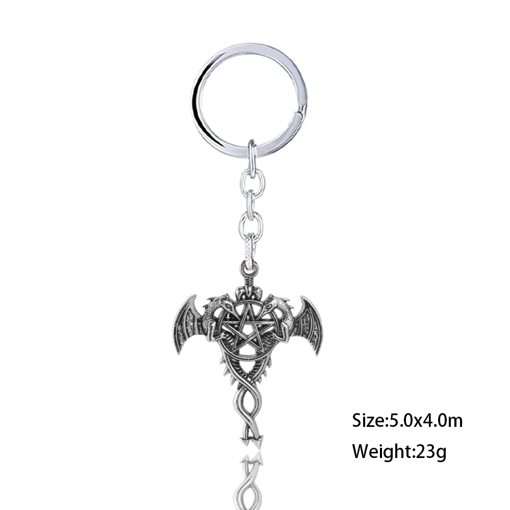 Брелок для ключей с изображением черного Батлера из металлического сплава|handbag