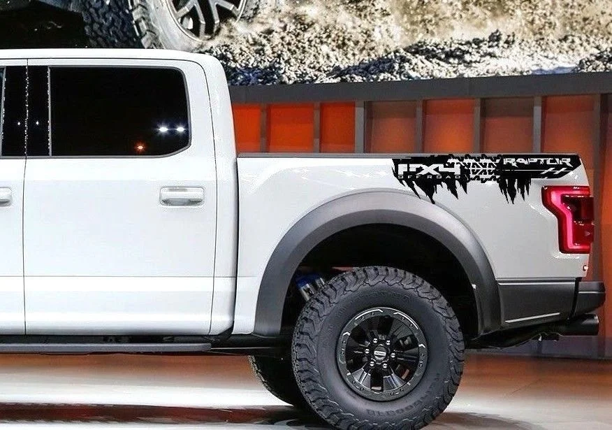 Для 1 комплекта Ford Raptor F 150 грузовик боковые наклейки-надписи виниловая графика наклейка багажника