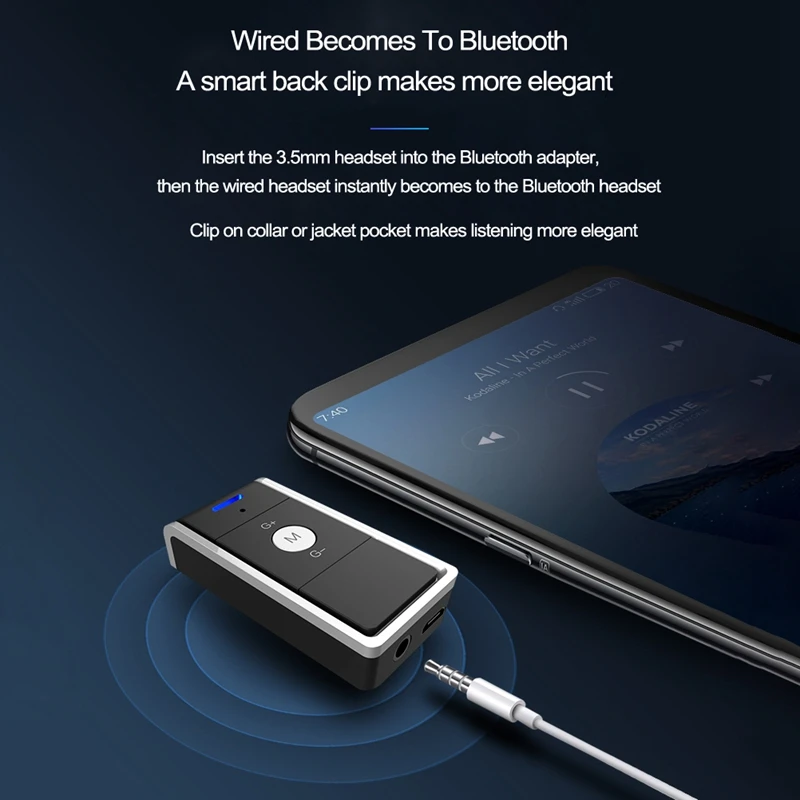 Bluetooth приемник 4,2 беспроводной Bluetooth аудио приемник 3,5 мм Автомобильный Aux Bluetooth адаптер для динамика наушников Hands-Free