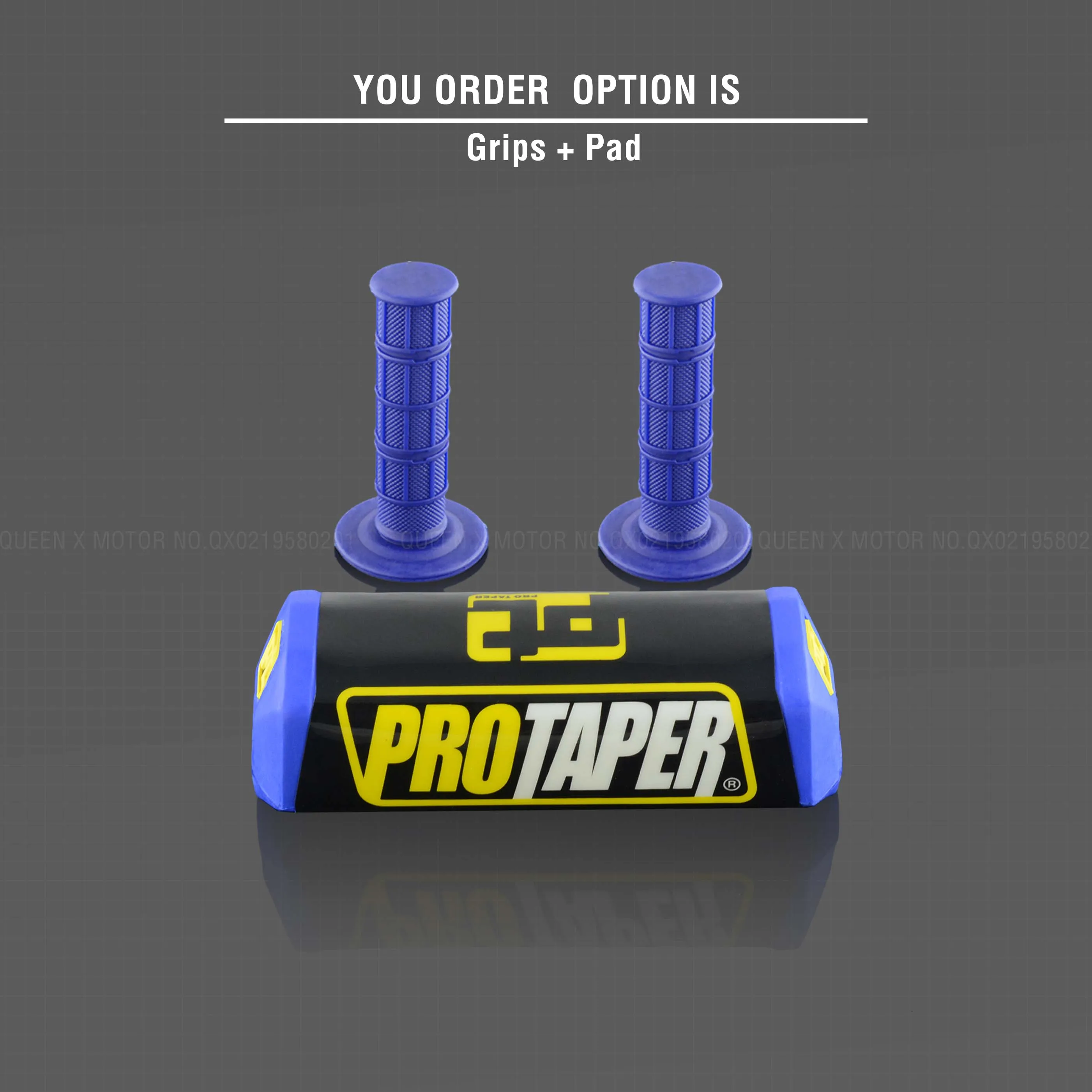 Руль для Pro Taper Pack Bar 1-1/" 6 дней Fatbar Колодки Ручки Pit Pro Racing Dirt Pit Bike мотоцикл с адаптер cnc - Цвет: Blue Pad Grip