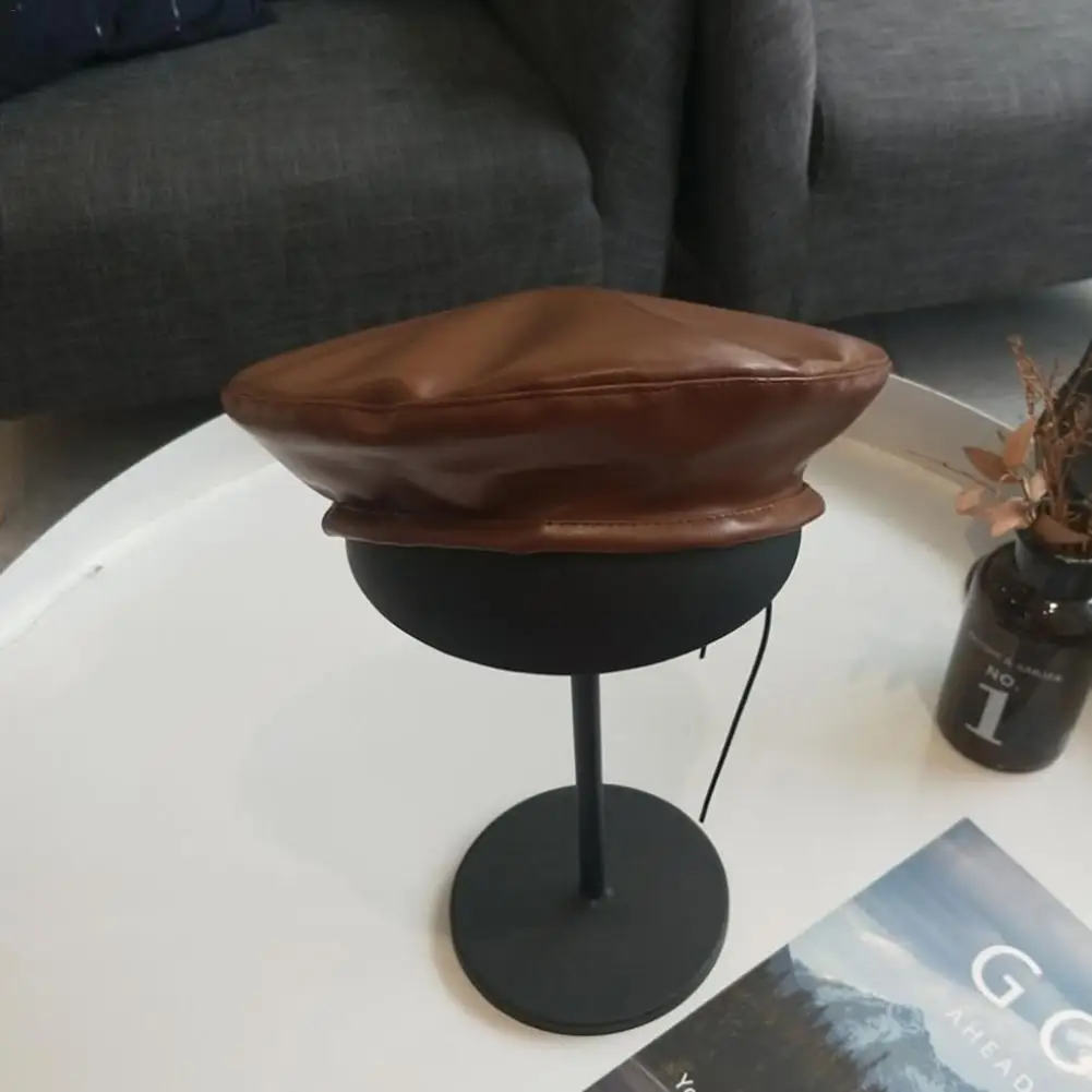 Берет из искусственной кожи, шапки для женщин, зимняя плоская кепка для женщин, Boina Feminina, модная осенне-зимняя кепка, берет