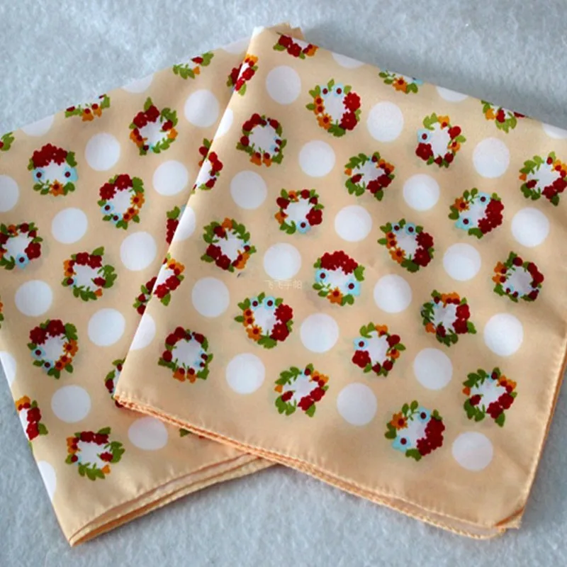  Ladies Printed Handkerchief Cotton Handkerchief 40 * 40CM 5Pcs/Lot