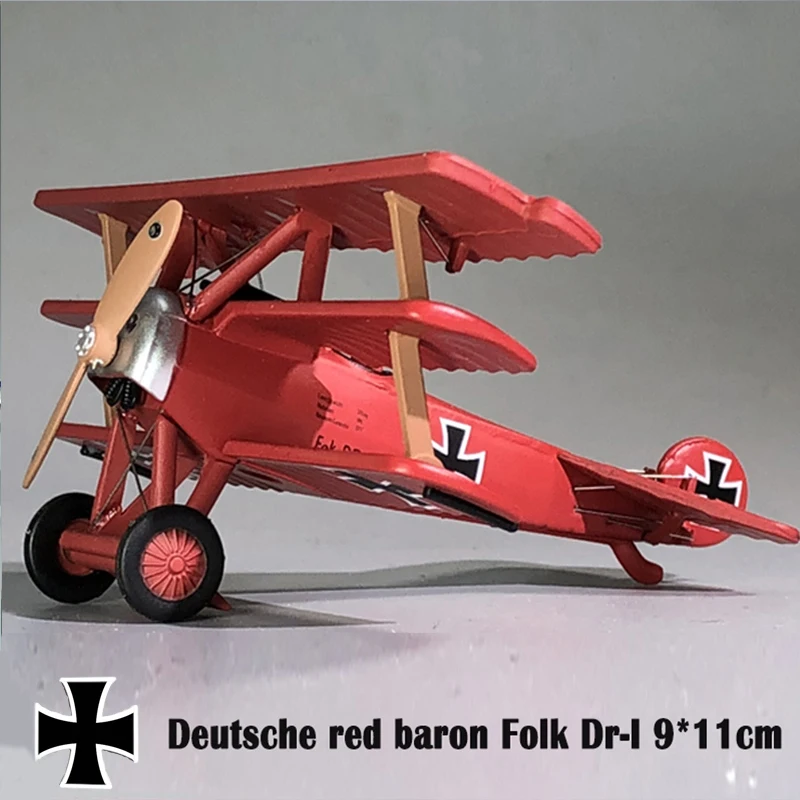 WW1 самолет Королевских ВВС Бристоль бульдог биплан тонкой Artware Diecast статическая дисплей Модель со стентами подарок на день рождения - Цвет: Folk dr-1