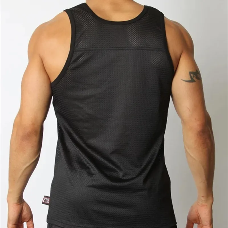 Men Vest Men Quick-drying Fitness vest Comfortable Breathable tank tops gyms Fitness tank Top men printing Casual clothing