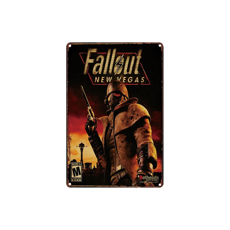 Fallout 4 хранилище мальчик игра NUKE COLA оловянные знаки настенные таблички плакат Декор для интернет кафе комнаты железная живопись - Цвет: LA-3707