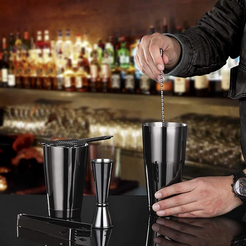 

Cocktail Shaker Bar Set Stainless Steel Bartender Kit Mixer Drink Bartender Tools Browser Kit Bars Set Tool Accessories Home Mix
