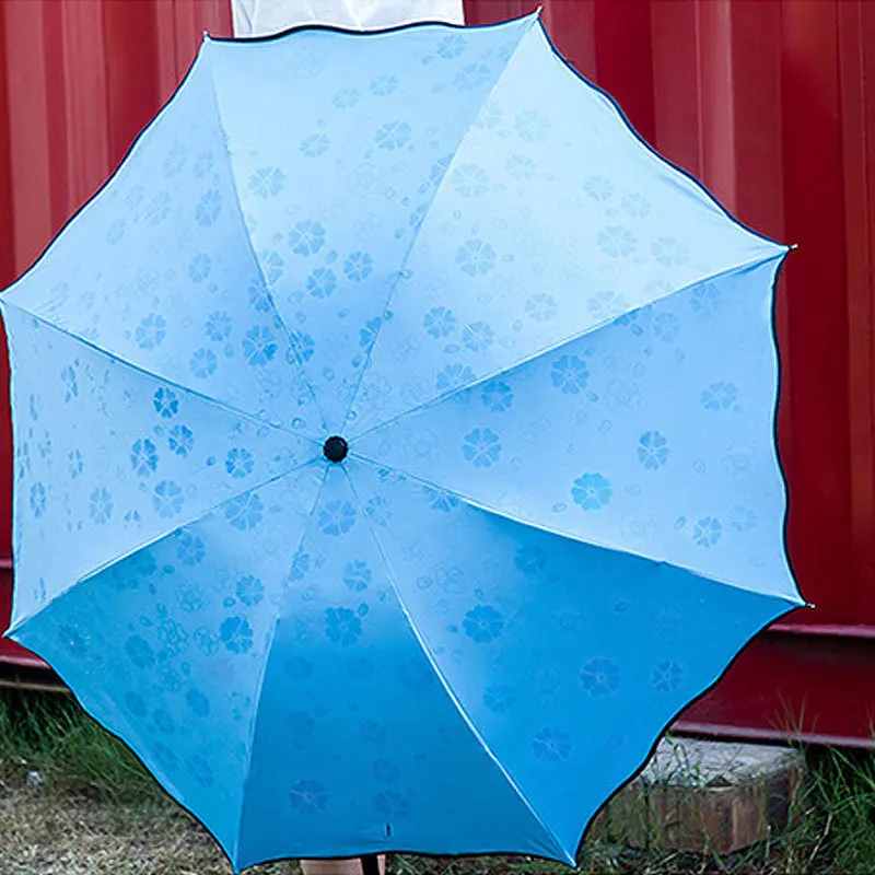 

Parasol Vinyl Water Open UV-Protection Three Fold Sun-resistant Parasol Dual Purpose Umbrella