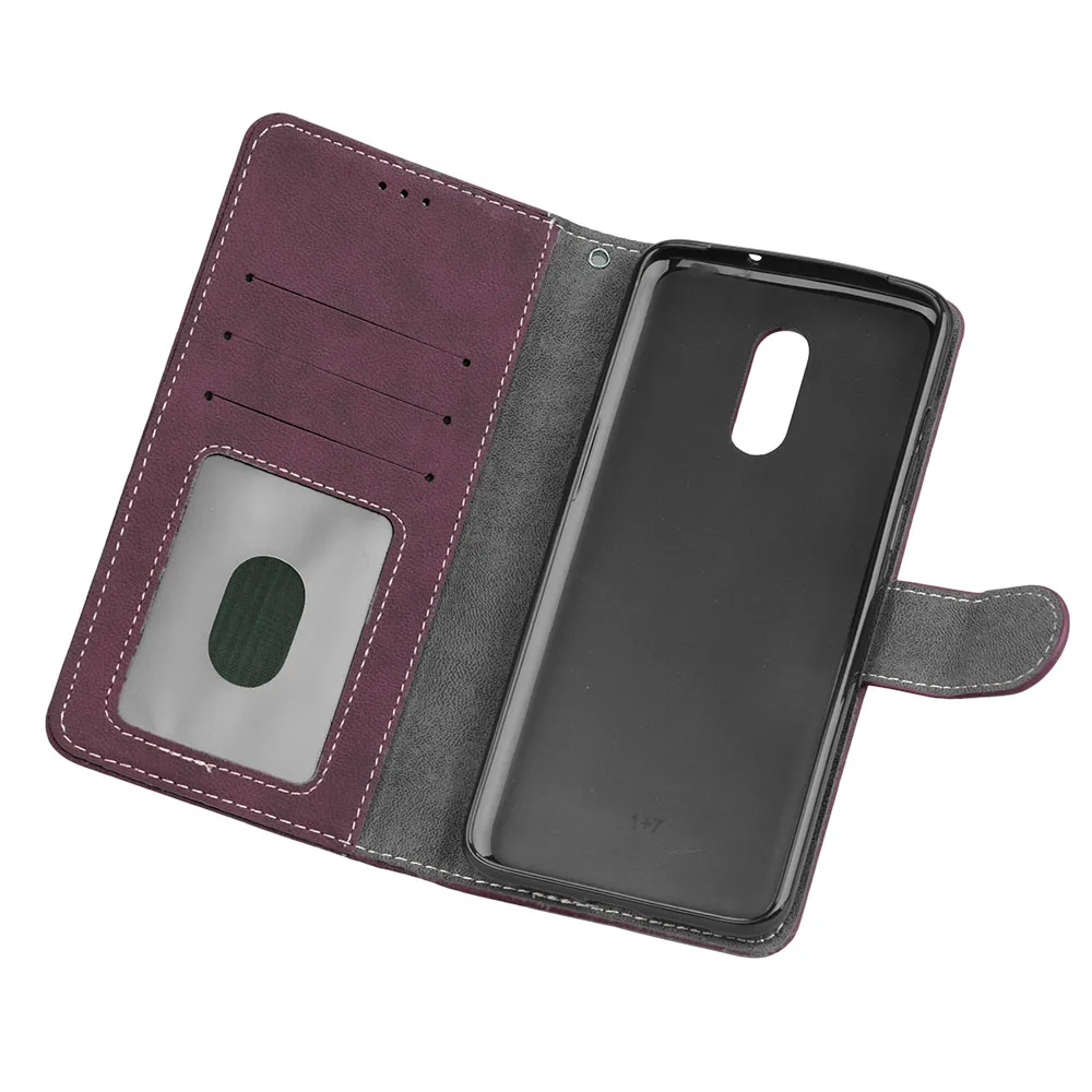 Clearance 100pcs/lot Vintage Scrub 3 card flip wallet leather cover case for One plus 5 5T 6 7 7 Pro Oneplus 5 5 T 6 7 7 Pro shell 13