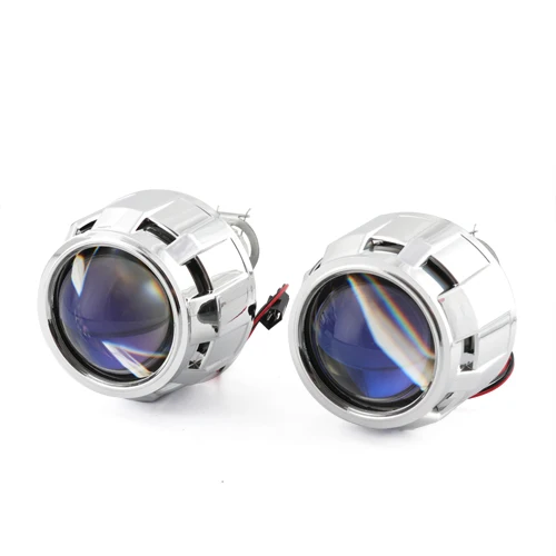 RONAN 2,5 ''Ver8. 1 с синим покрытием би ксенон HID мини-проектор объектив H1 Автомобильная фара H4 H7 базовое переходное кольцо автомобильный Стайлинг модификация - Цвет: Blue with Gatling