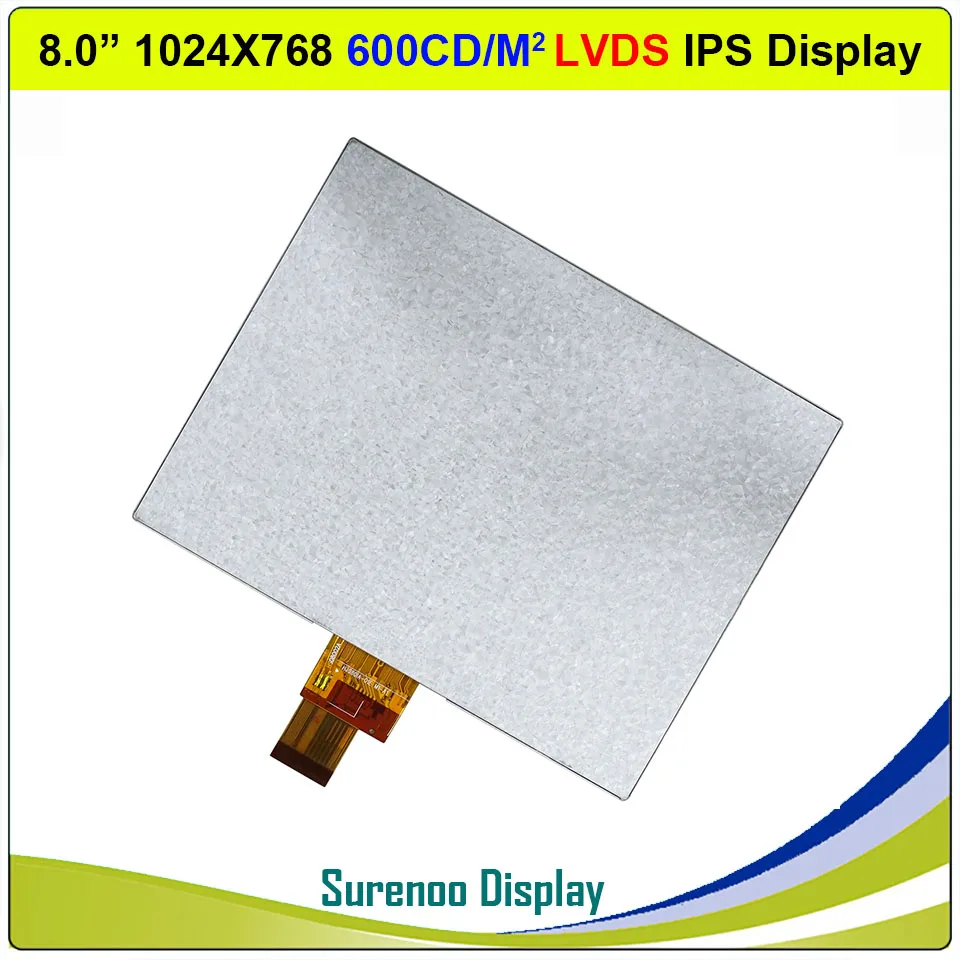 8," дюймовый 1024*768 4:3 ips LVDS высокая яркость TFT ЖК-модуль дисплей экран монитор и igc емкостный сенсорный панель