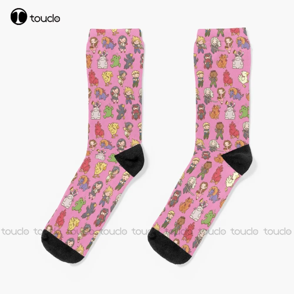 

Final Fantasy 7 Pattern Socks Girls White Socks Personalized Custom Unisex Adult Teen Youth Socks 360° Digital Print Fashion New
