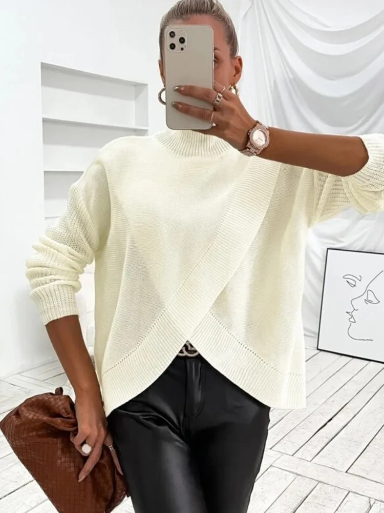 SRUBY Long sleeved Knitting Sweater 
