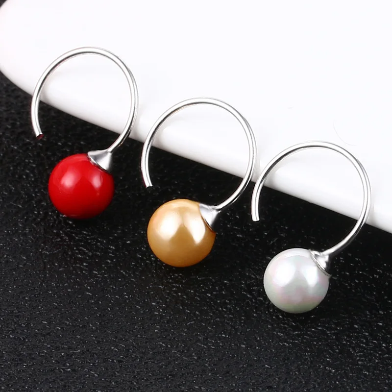 100% 925 Sterling Silver 6mm Pearl Stud Earrings Women Fashion Girl Tremella Jewelry 2020 New | Украшения и аксессуары