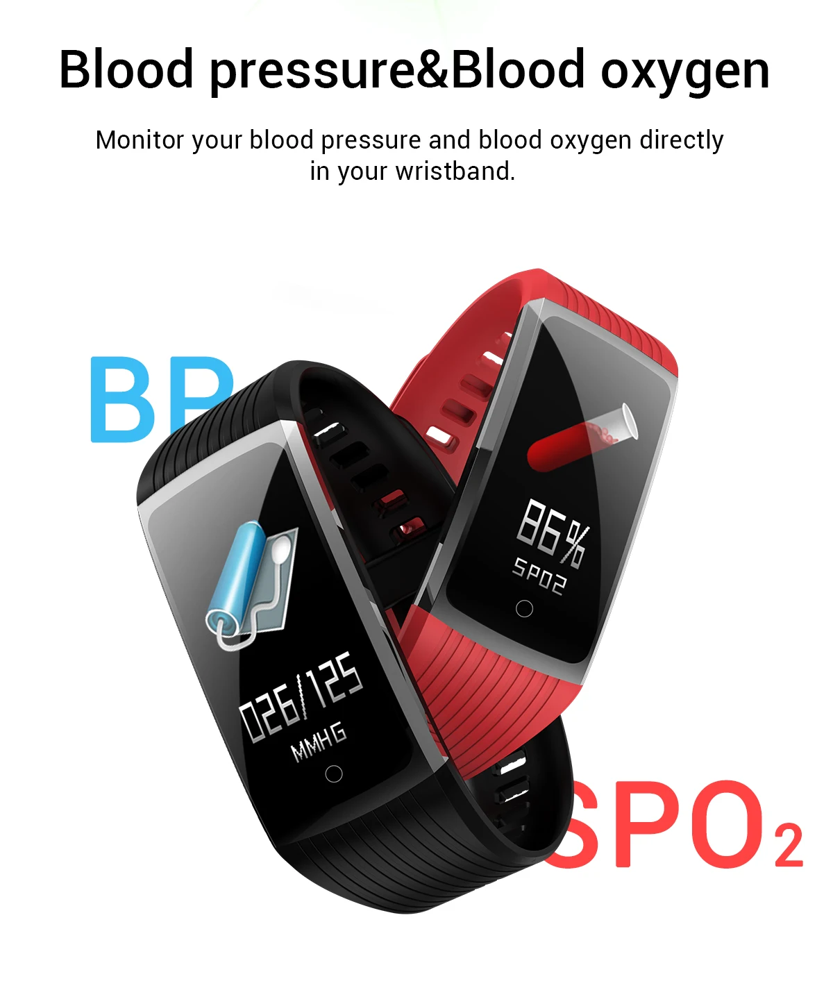 New Waterproof Sports Fitness Smart Band Pedometer Heart Rate Blood Pressure Test Bracelet Bluetooth Wristband Color Screen