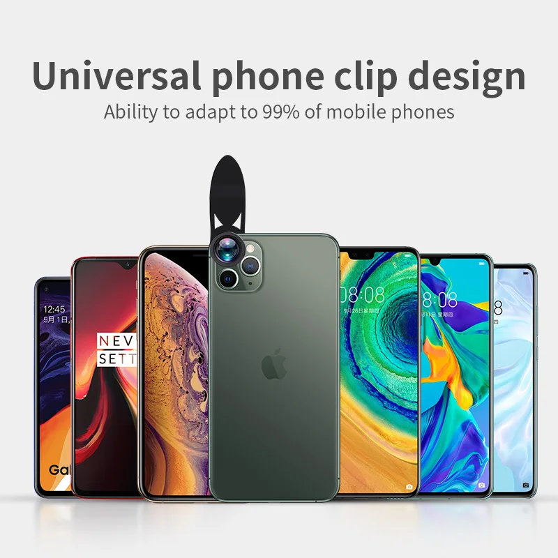 KUULAA Universal 14X Monocular Zoom HD Optical Cell Phone Lens Observing Survey telephoto lens for iPhone 11 Pro Smartphone