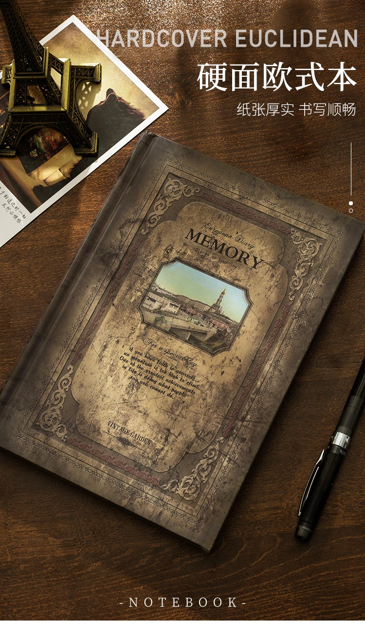 Caderno de Estilo Europeu Literário Requintado Simples Retro Antigo Diário a5 Personalidade Criativa Livro Mágico 320 Páginas 1 High Quality Material escolar e de escritório