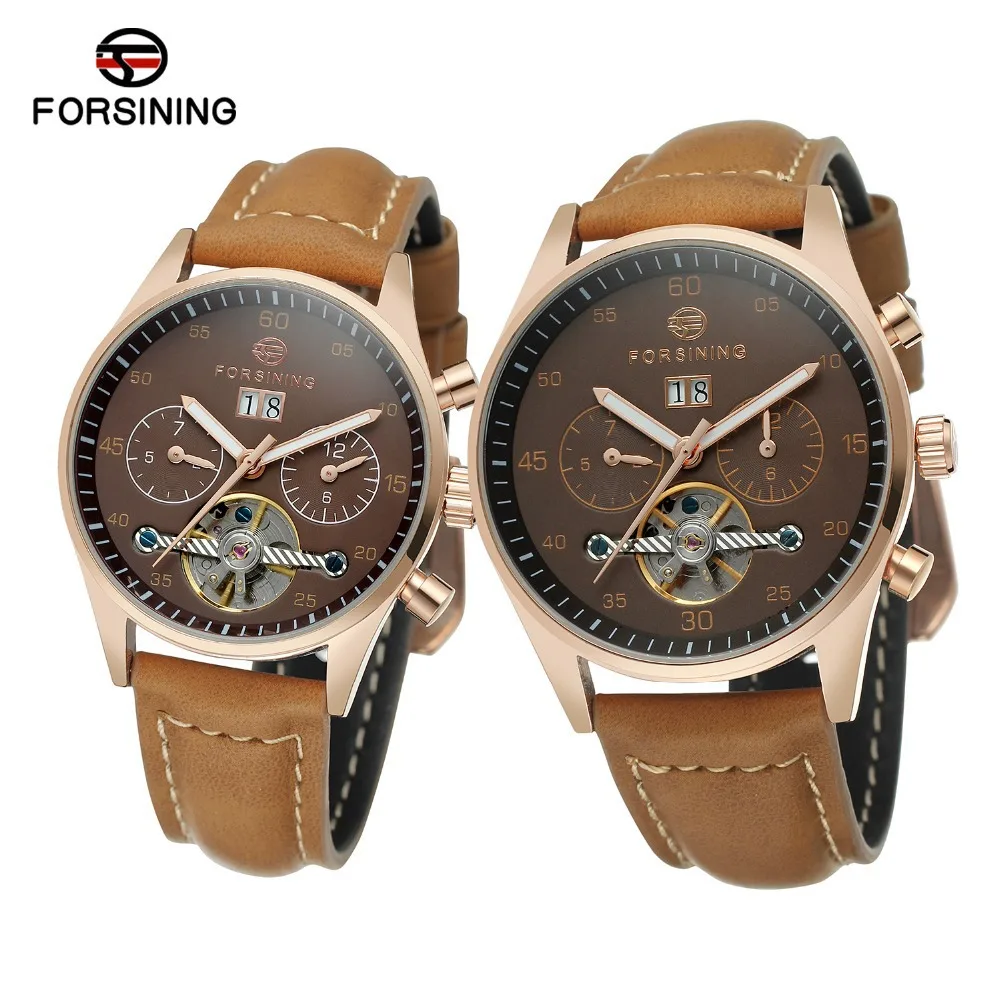 

Forsining COUPLE'S Mechanical Watch When Casual Tourbillon Week Month Fully Automatic Mechanical Wrist Watch