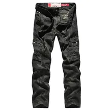 Высококачественные мужские брюки карго, повседневные свободные военные брюки с несколькими карманами, длинные брюки для мужчин, камуфляжные штаны для бега, камуфляжные брюки 39