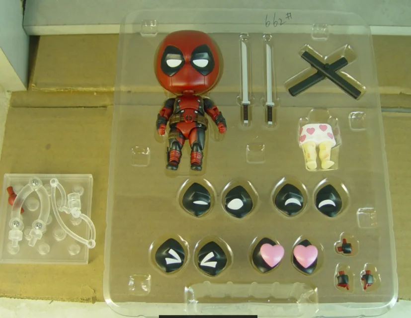 GSC Глиняная фигурка героев Marvel Дэдпул 2 Дэдпул маленькая база 662 милый мобильный Гараж Набор Модель Куклы