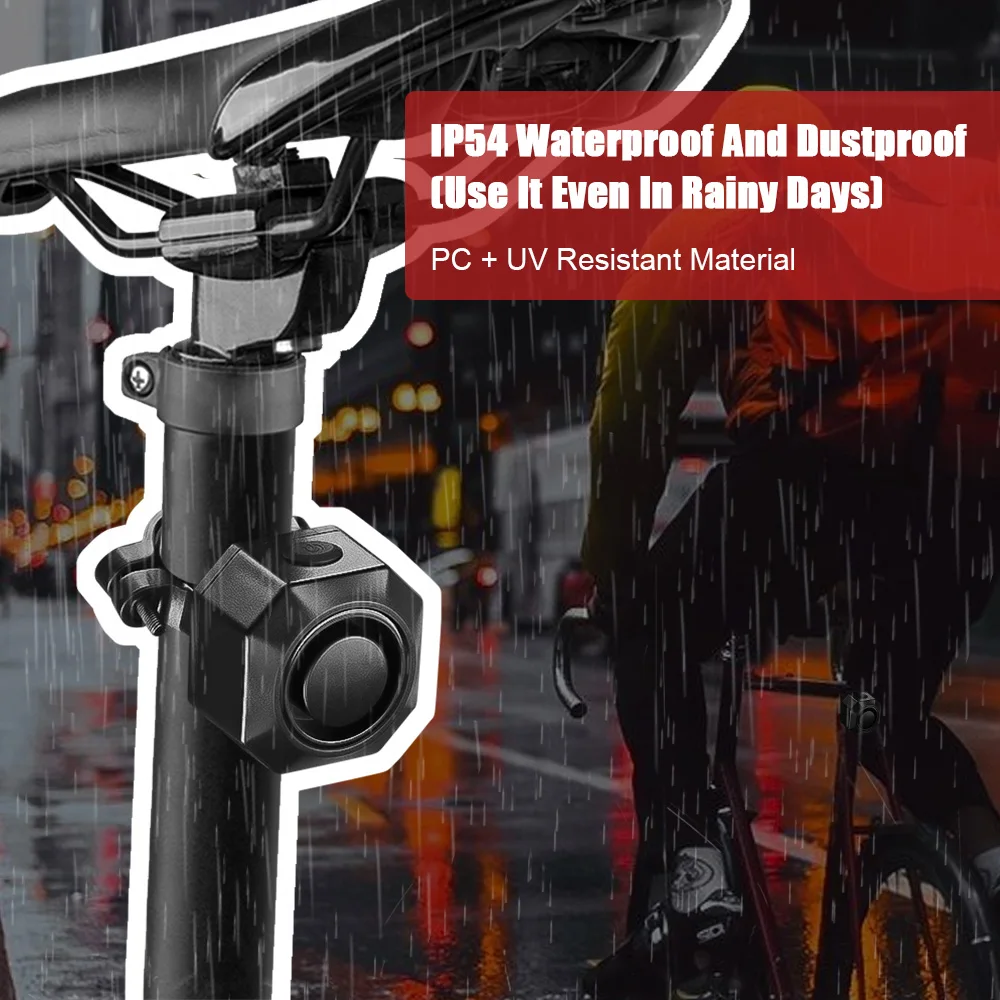 Awapow Wireless Bicycle Alarm USB Charging Motorcycle Bike Alarm Remote Control Anti-theft Bike Vibration Detector System