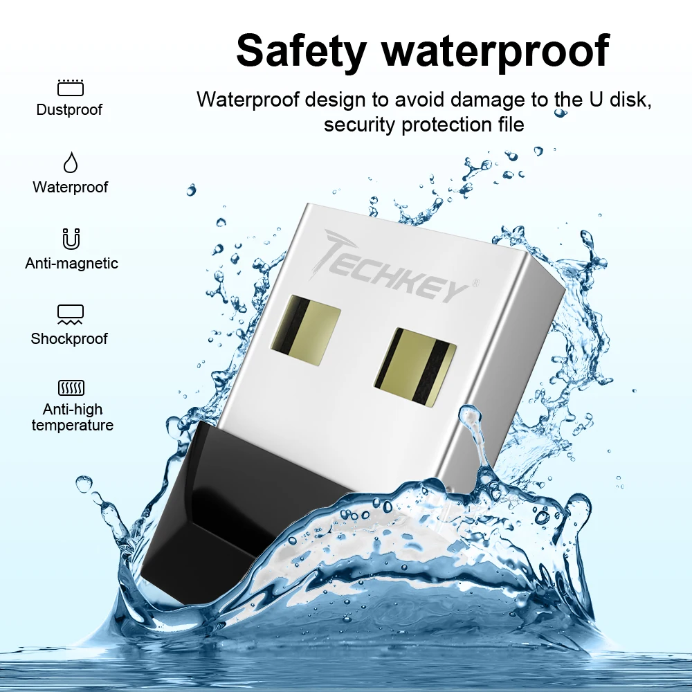 TECHKEY мини-ручка флешки 8 Гб 16 Гб 64 ГБ 32 ГБ Usb-флэш-накопитель usb-ключ карта памяти устройство для хранения Горячая водонепроницаемый