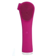 Электрическая Очищающая щетка для лица Водонепроницаемая силиконовая ультразвуковая щетка для лица портативное очищающее устройство перезаряжаемый очиститель пор