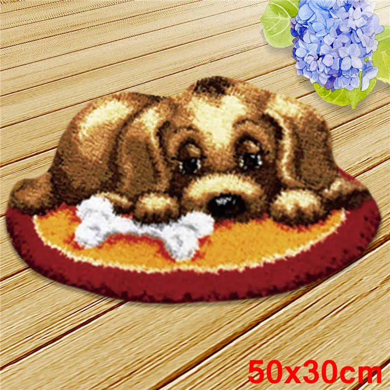 Bloom Flower Latch Hook Rug Kits Carpet Embroidery Set Needlework Knitting Nature Bedroom Carpet Latch Hook Kit DIY craft supplies carpet embroidery kit