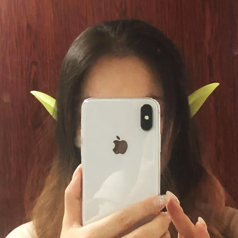 

1 Pair Plastics Halloween Masquerade Party Anime Fairy Costumes Deep Color Night Elf Ears Pointed Mask Accessories