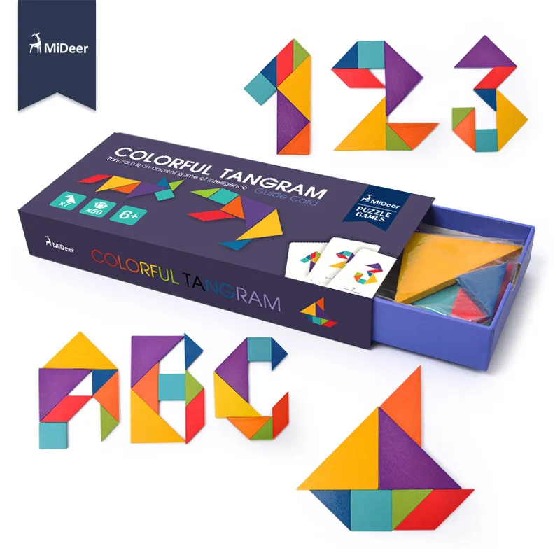MiDeer Tangram деревянный пазл обучающие игрушки для детей дошкольные детские игры