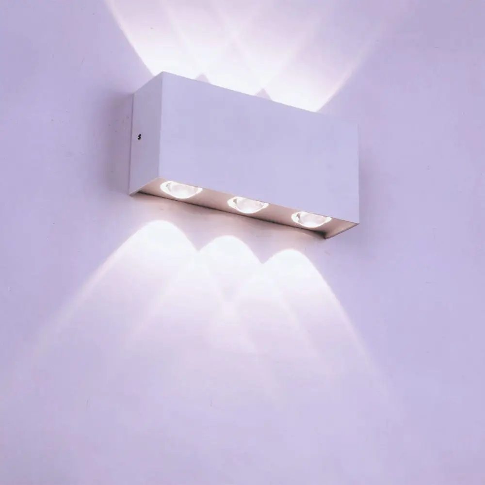 6 Вт светодиодный настенный светильник черно-белый алюминиевый настенный светильник для помещений и улицы светильник для крыльца коридора настенный светильник-бра