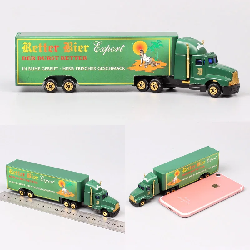 Детские 1: 87 масштаб мини реклама AD медиа Контейнер грузовой тяжелый грузовик литья под давлением модели автомобиля дешевые игрушки для коллекции - Цвет: Черный