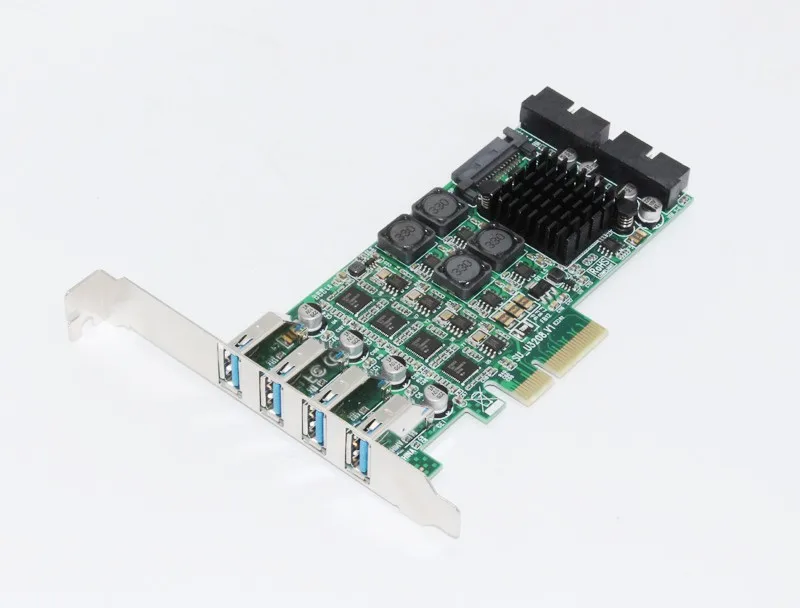 USB 3,0 PCI-E Плата расширения рейзер 8 портов USB3.0 PCI Express карта 19 Pin USB 3,0 адаптер SATA разъемы питания для серверной камеры