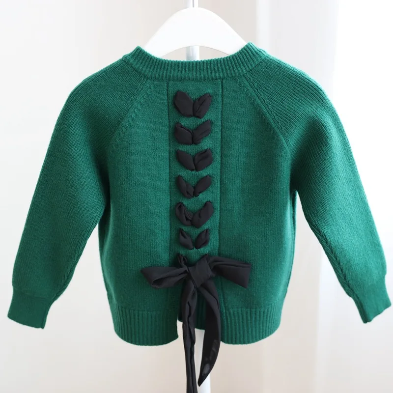 

Korean-style Childrenswear Spring And Autumn New Style GIRL'S Cardigan Sweater Children Fine Knit Tops Hb1415