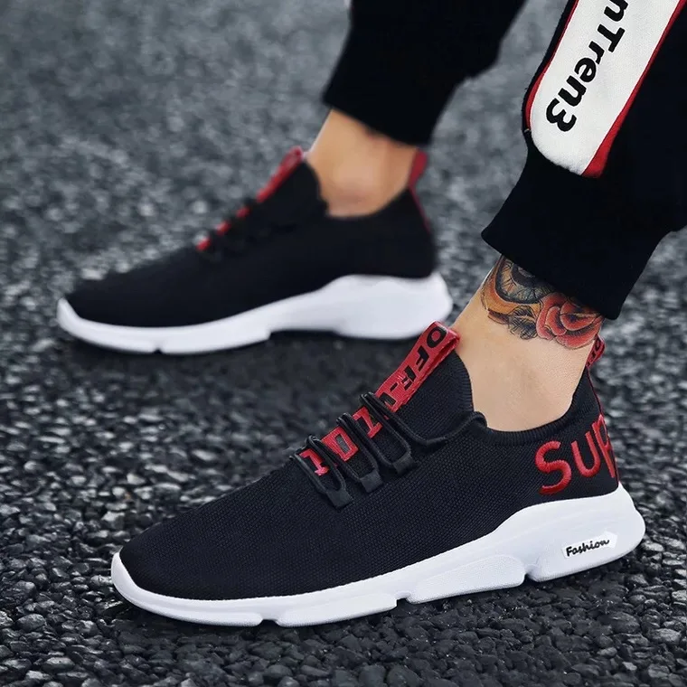 

2019 Spring New Style Men Old Beijing Cloth Shoes Versitile Fashion Lace-up MEN'S SHOES Casual Tide Shoes