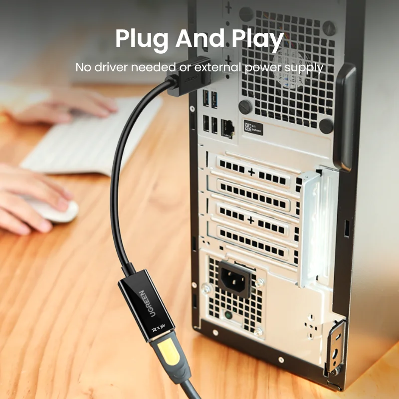 UGREEN 4K Displayport DP-HDMI  1080P ÷ Ʈ ̺ ȯ-PC Ʈ  Displayport-HDMI 
