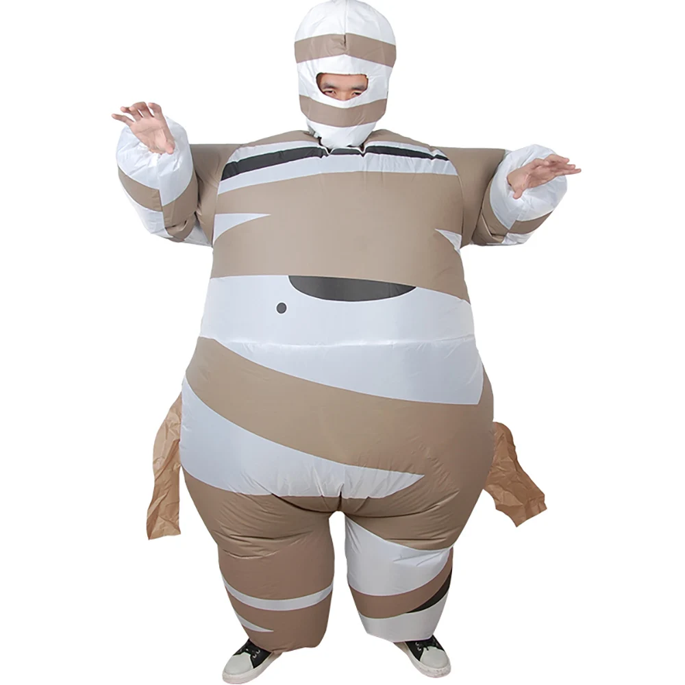 

Mummy Inflatable costume Scary Cosplay costume Funny Blow Up Suit Party costume Fancy Dress Halloween Costume for Adult Jumpsuit