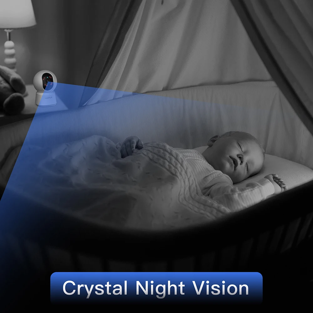 Laxihub Mini Surveillance IP Camera PTZ 1080P Webcam Night Vision Baby Monitor Indoor WIFI Webcam Home Security camera