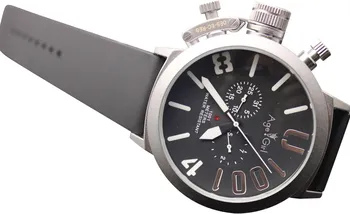 

Luxury Brand Men's Sports 50mm Big Boat Silver Black Rubber Classic Round Automatic Mechanical Self Wind Left Hook Hand U Watch