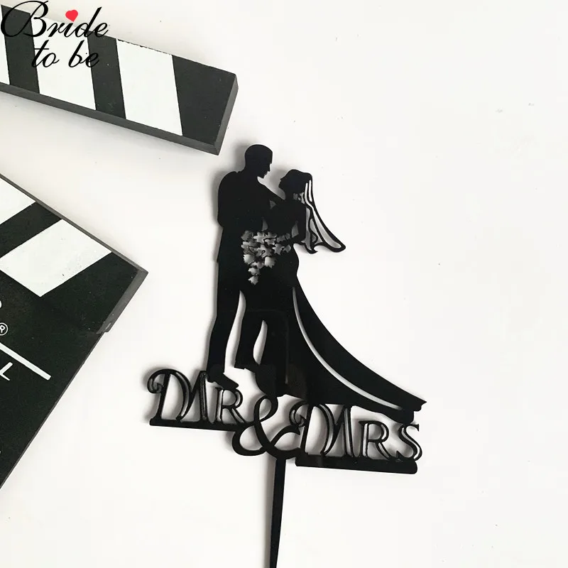 

3pcs Mr & Mrs Cake Topper DIY Wedding Cake Topper Laser Cut Letters Wedding Cake Decorations Favors Supplies Engagement Gifts