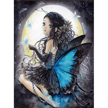 

5D DIY Diamond Painting Full Square/Round Drill "Butterfly elf" Embroidery Cross Stitch Mosaic Home Decor Gift