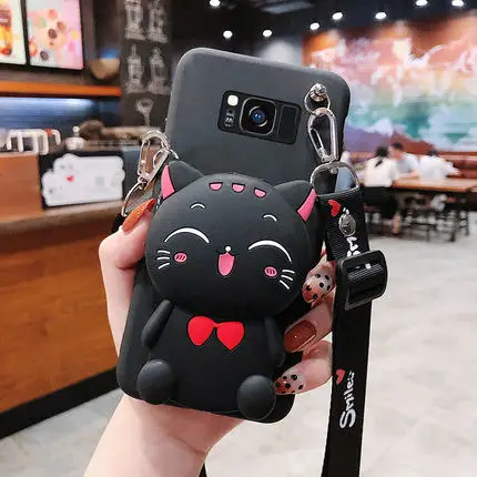 HSFCM Кошелек на молнии с рисунком, чехол для телефона samsung Galaxy Note 8, 9, 10 Pro, S7 Edge, S8, S9 plus, S10, 5G, S10E, милый мягкий силиконовый чехол - Цвет: HSFCM